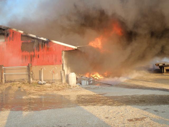 Jim Kennedy barn fire, November 17, 2010